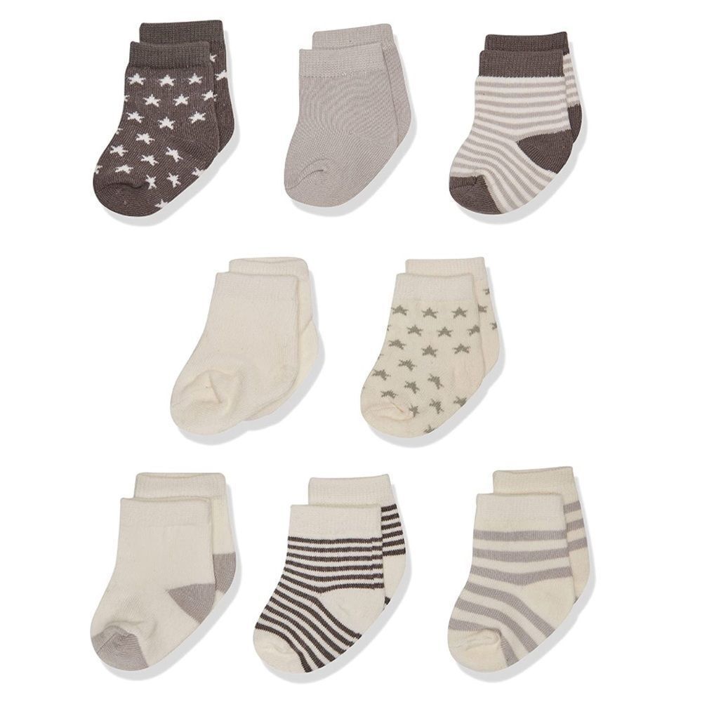 NWT Touched By Nature Babys Organic Cotton Socks (8 pairs)